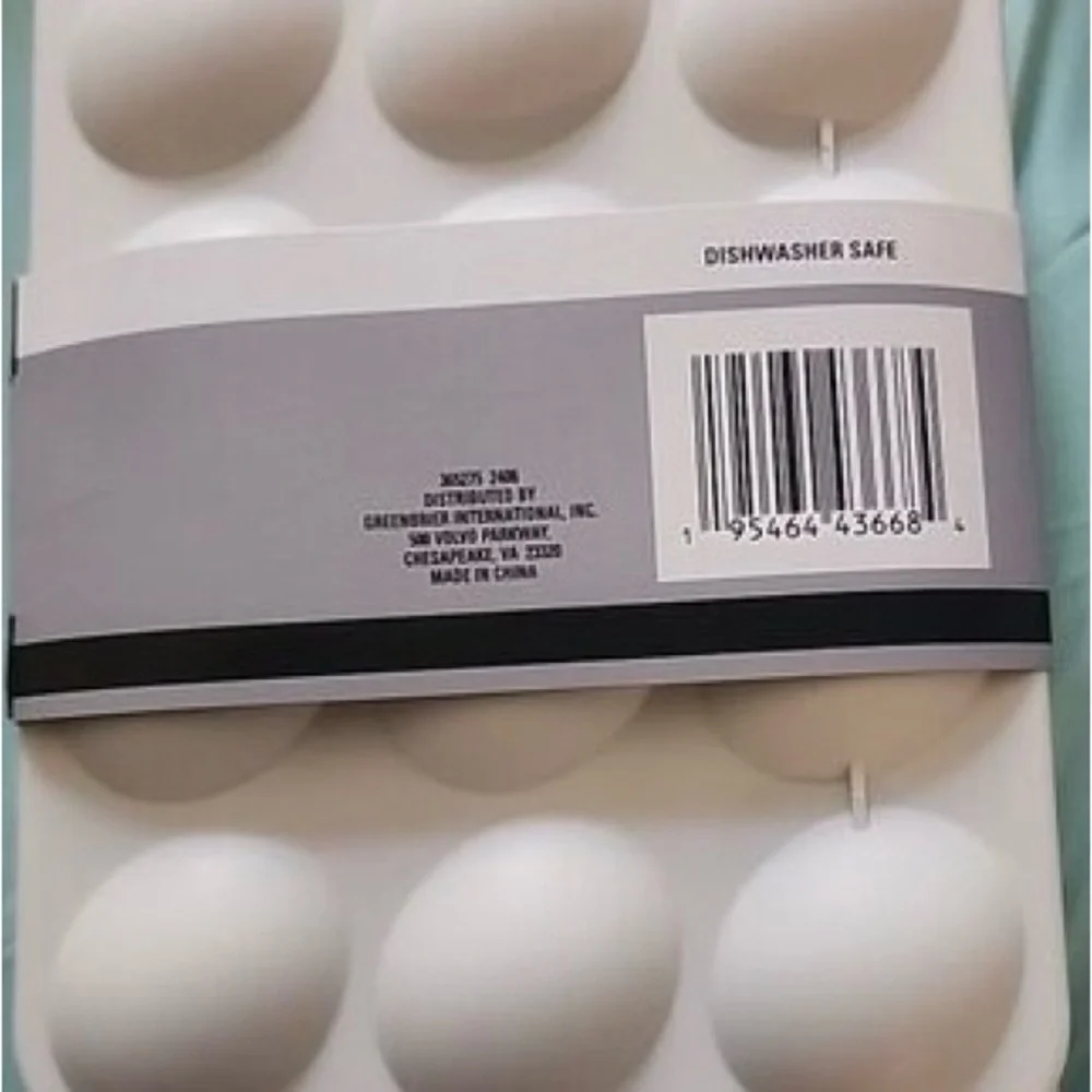 Set of 2/ new Essentials White Egg Holder Shelf G8
